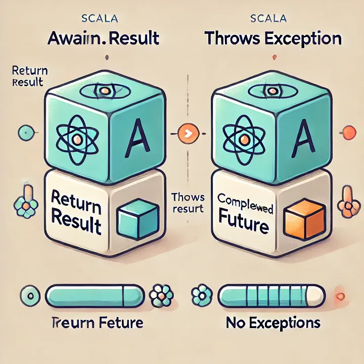 Learn the differences between Await.ready and Await.result in Scala. Discover when to use each method, how to handle futures effectively, and see practical code examples for robust asynchronous programming